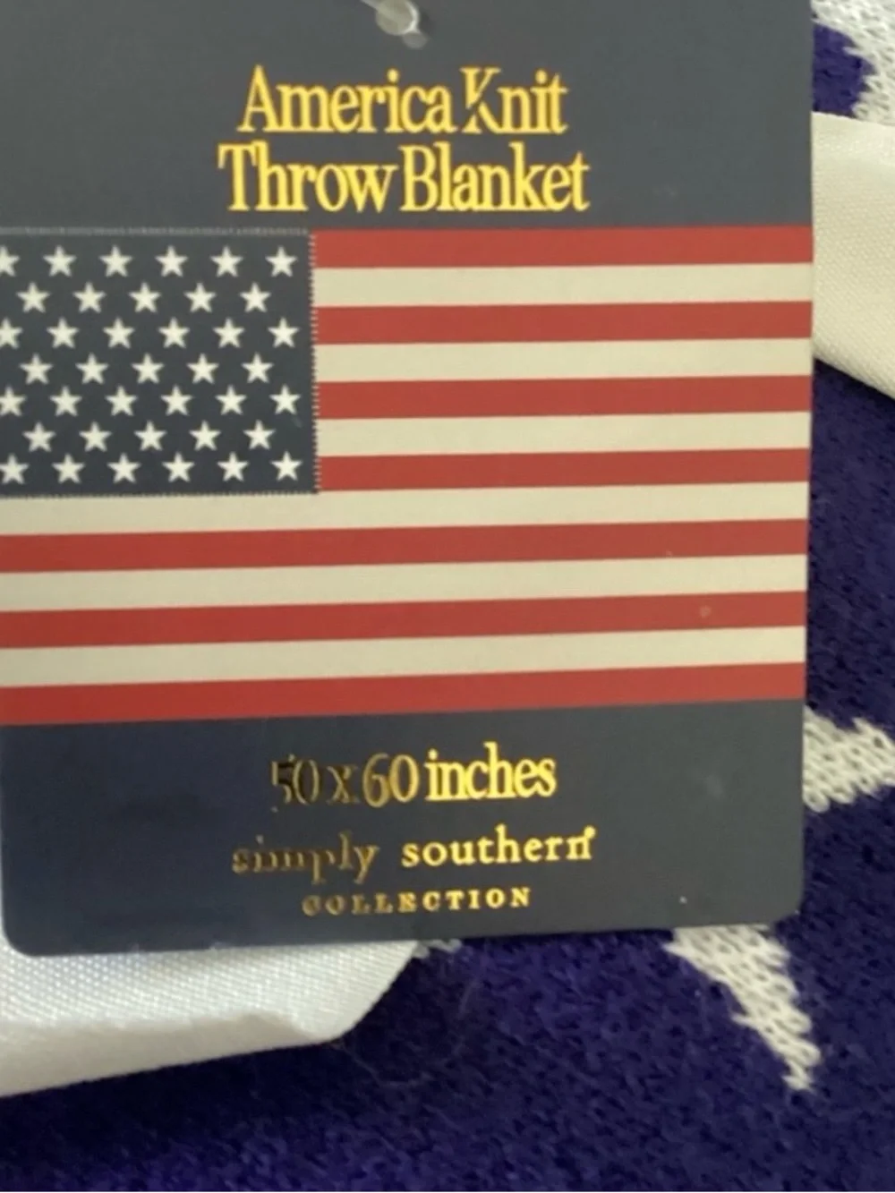 Fourth of July!! NWT Simply Southern red/white/ blue blanket and Pillow Set